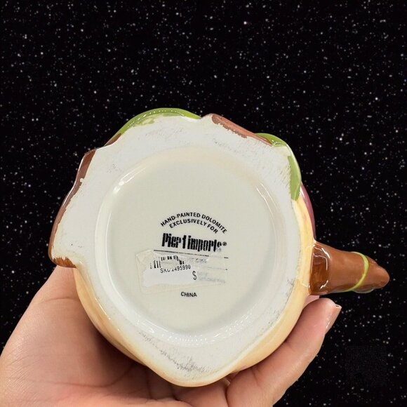 Pier 1 Ceramic Large Owl Coffee Cup Mug Multicolor Bird Whimsical 4.5”T 6”Wide - Picture 7 of 11